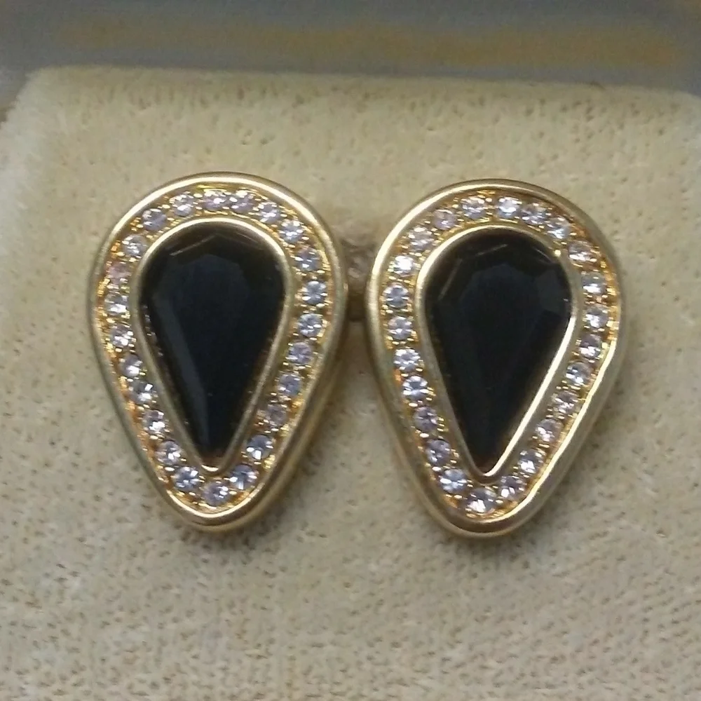 VTG SWAROVSKI Crystal Earrings SIGNED SAL